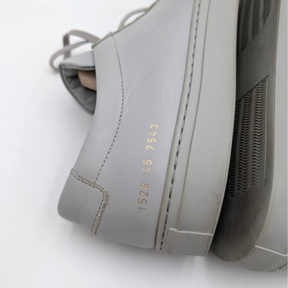 Common Projects Original Achilles Sneaker Shoes Men's Grey Size US12 EU45 - Picture 9 of 15